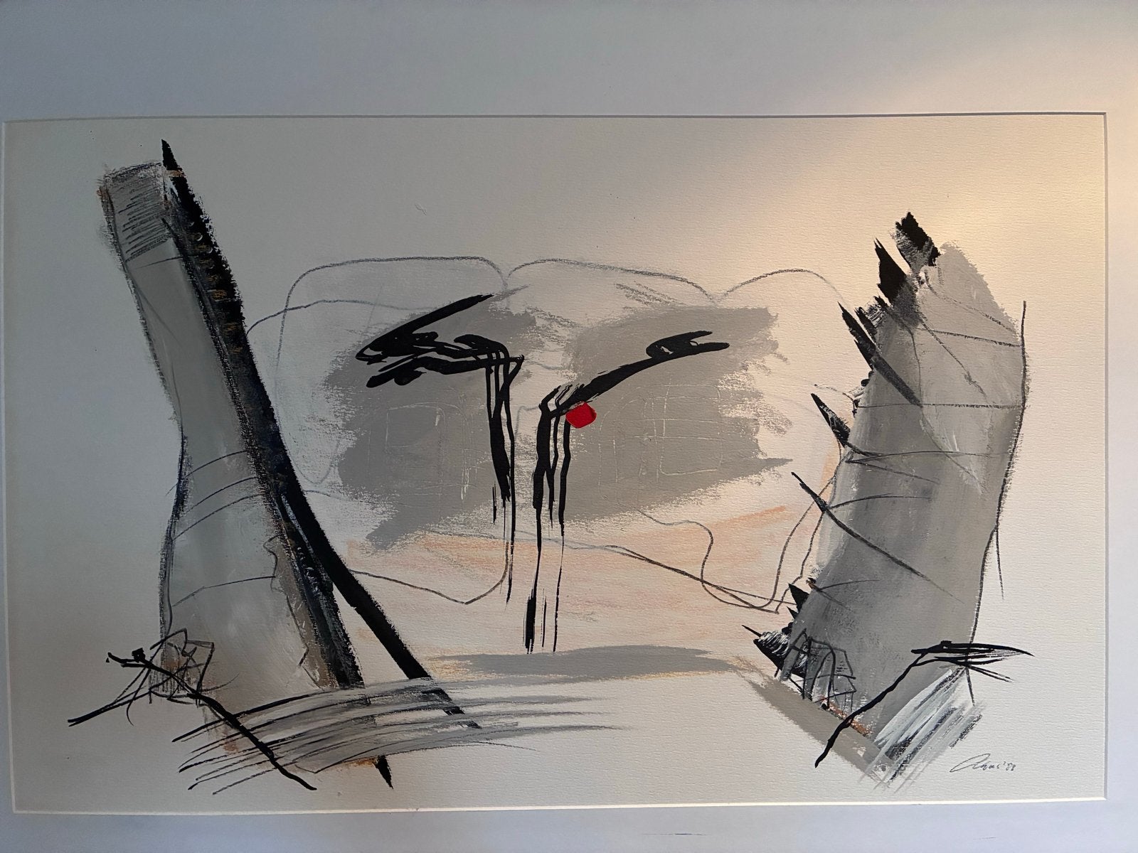 Paula Evers Abstract Kunstwerk '88 - Gesigneerd, Antiek en Kunst, Ophalen