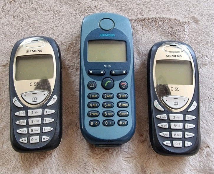 Siemens C55 en M35 Mobiele Telefoons - Set van 3, Telecommunicatie, Mobiele telefoons | Siemens, Gebruikt, Zonder abonnement, Zonder simlock