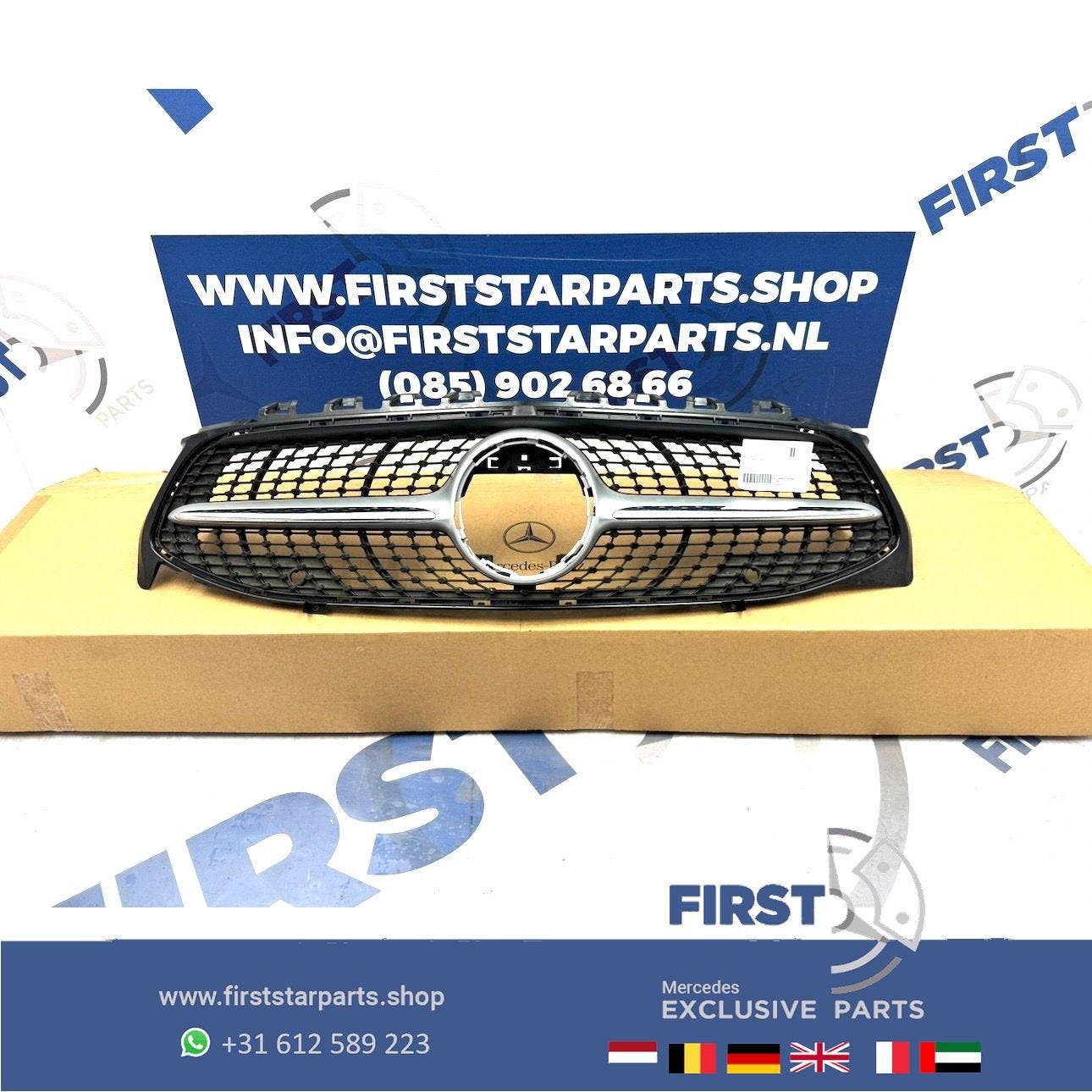 W118 DIAMOND GRIL origineel Mercedes CLA 2019-2025 CHROOM C1, Gebruikt, -, Ophalen of Verzenden, -