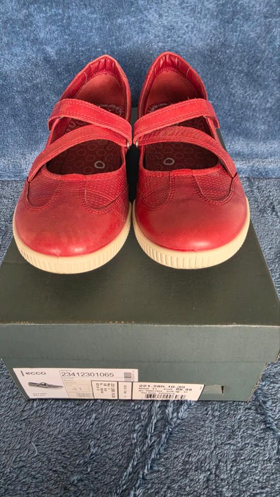 ECCO Crisp Mary Jane Ballerina's - Maat 41 - Rood, Kleding | Dames, Schoenen, ECCO, Zo goed als nieuw, Rood, Ballerina's