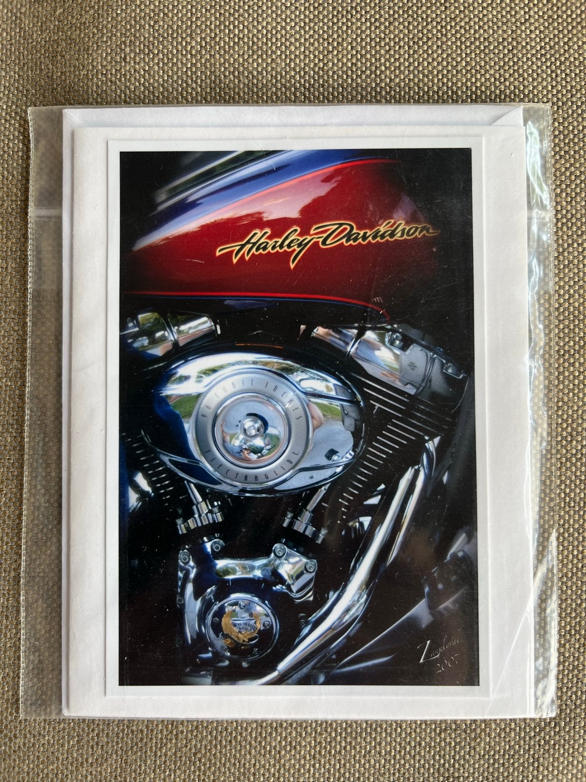 foto ansichtkaarten met envelop, Harley Davidson & landschap, Ophalen of Verzenden, 1980 tot heden, Ongelopen, Buiten Europa