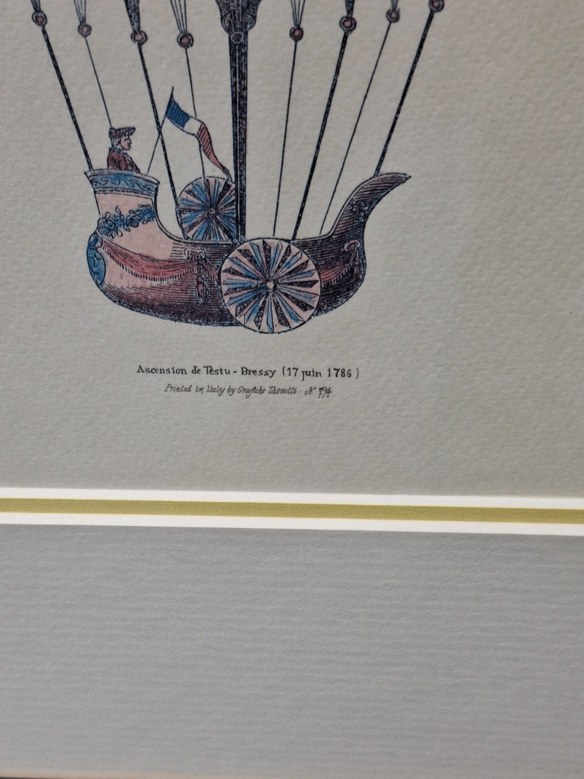 8 ingelijste vintage luchtballon prenten (31x40 cm), Ophalen, Minder dan 50 cm, Overige typen, ?