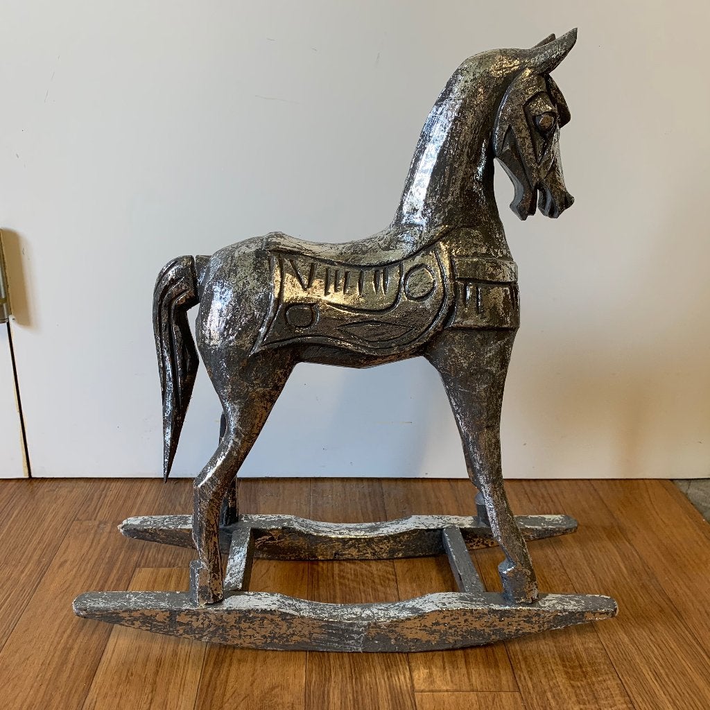 houten paard – 45 cm - handgemaakt – uniek bij TTM Wonen, TTM Wonen, Meubels – (Perzische) Tapijten en Woonaccessoires, Hout, Brocante