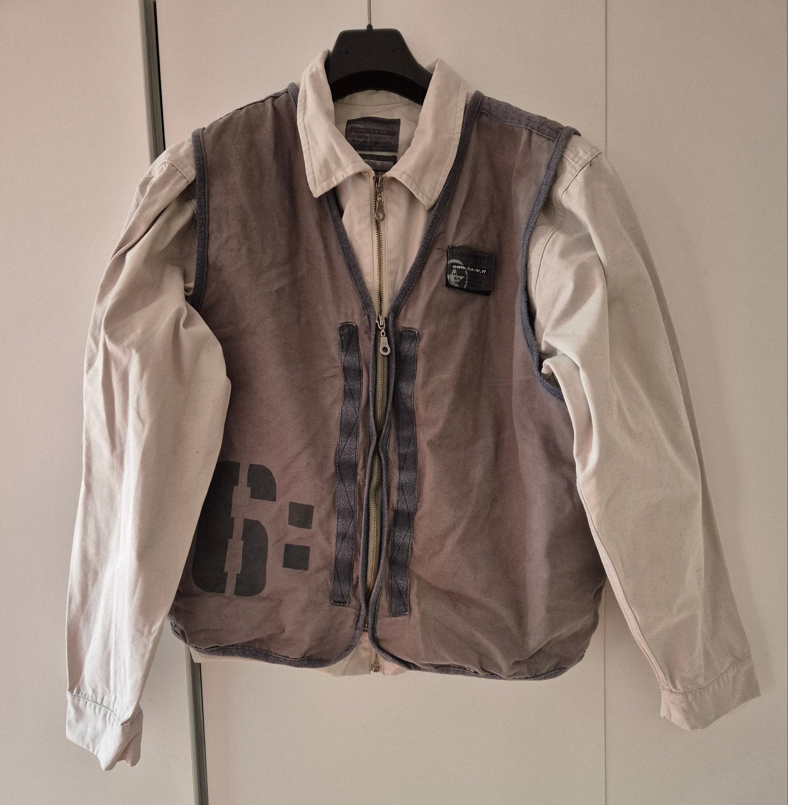 Camp David Vintage Gorpcore overhemd met gilet – maat L, Ophalen of Verzenden, Beige, Camp David, Halswijdte 41/42 (L)