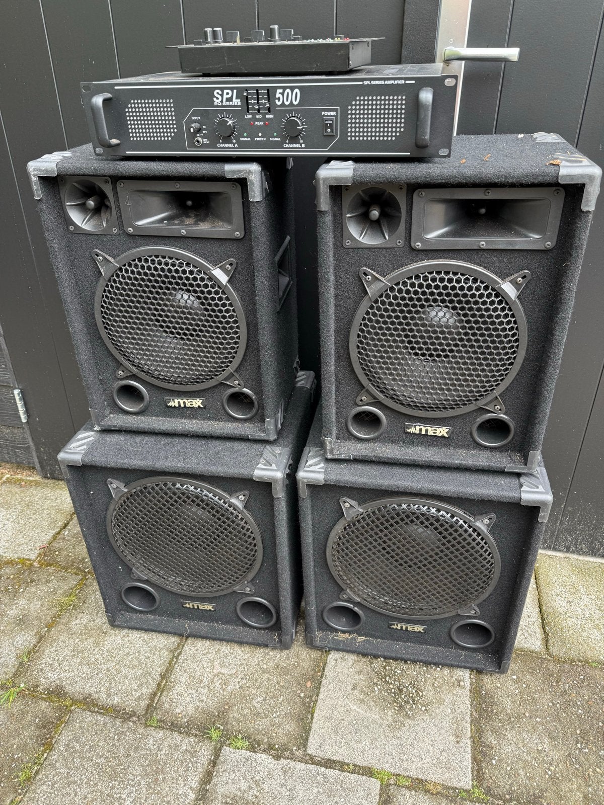 Complete geluidsset: 2x MAX 10 speakers, 2x MAX 12SUB subwoo
