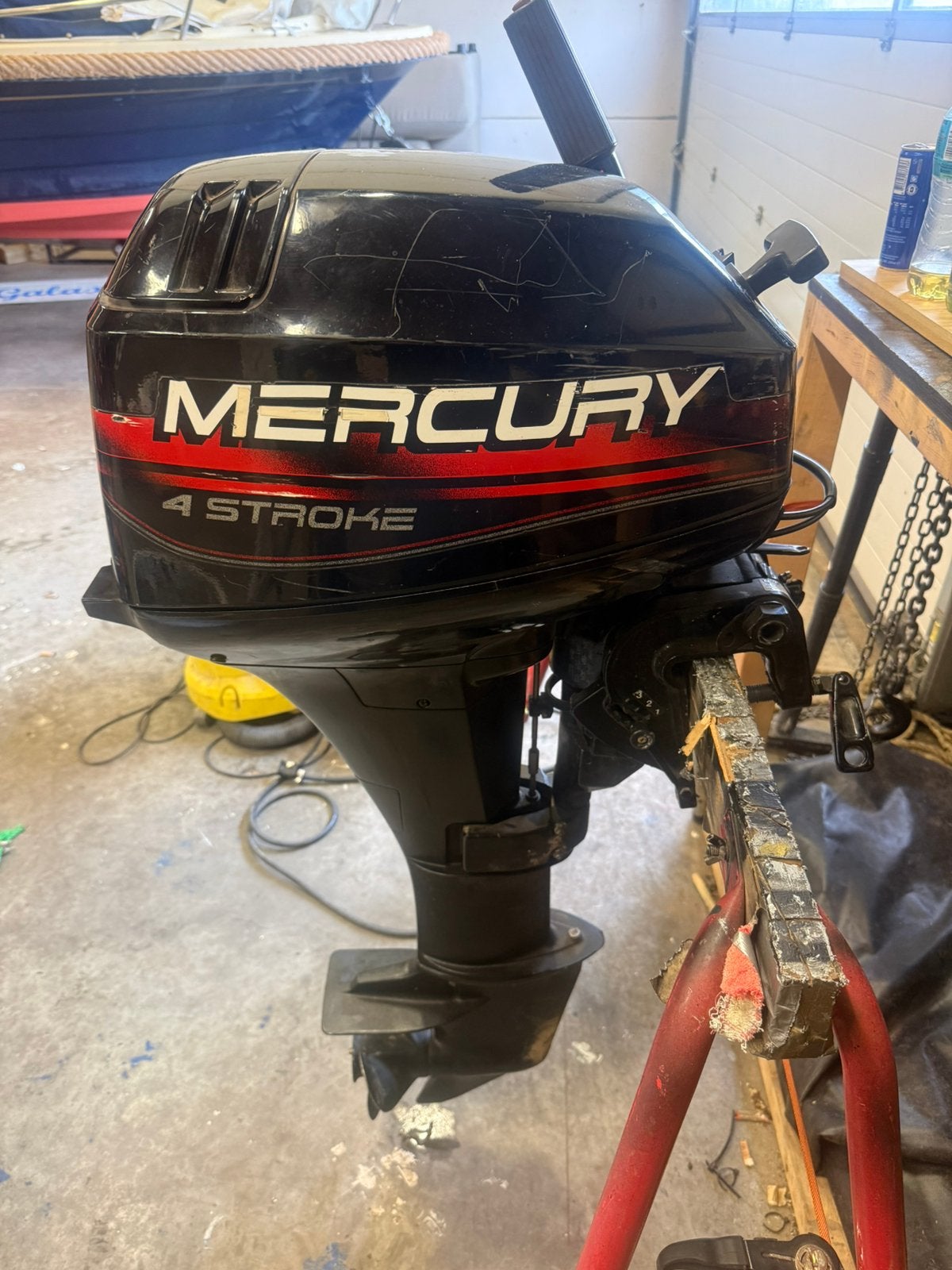 Mercury 9.9 pk 4 takt langstaart - mercury 40 pk 4 takt, Ophalen, Zo goed als nieuw, Benzine, 5 tot 10 pk