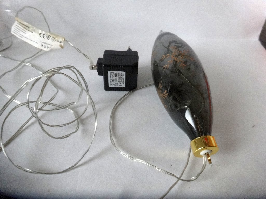 Sfeervol lampje met led-verlichting., Ophalen of Verzenden, Zo goed als nieuw, Glas, Minder dan 50 cm