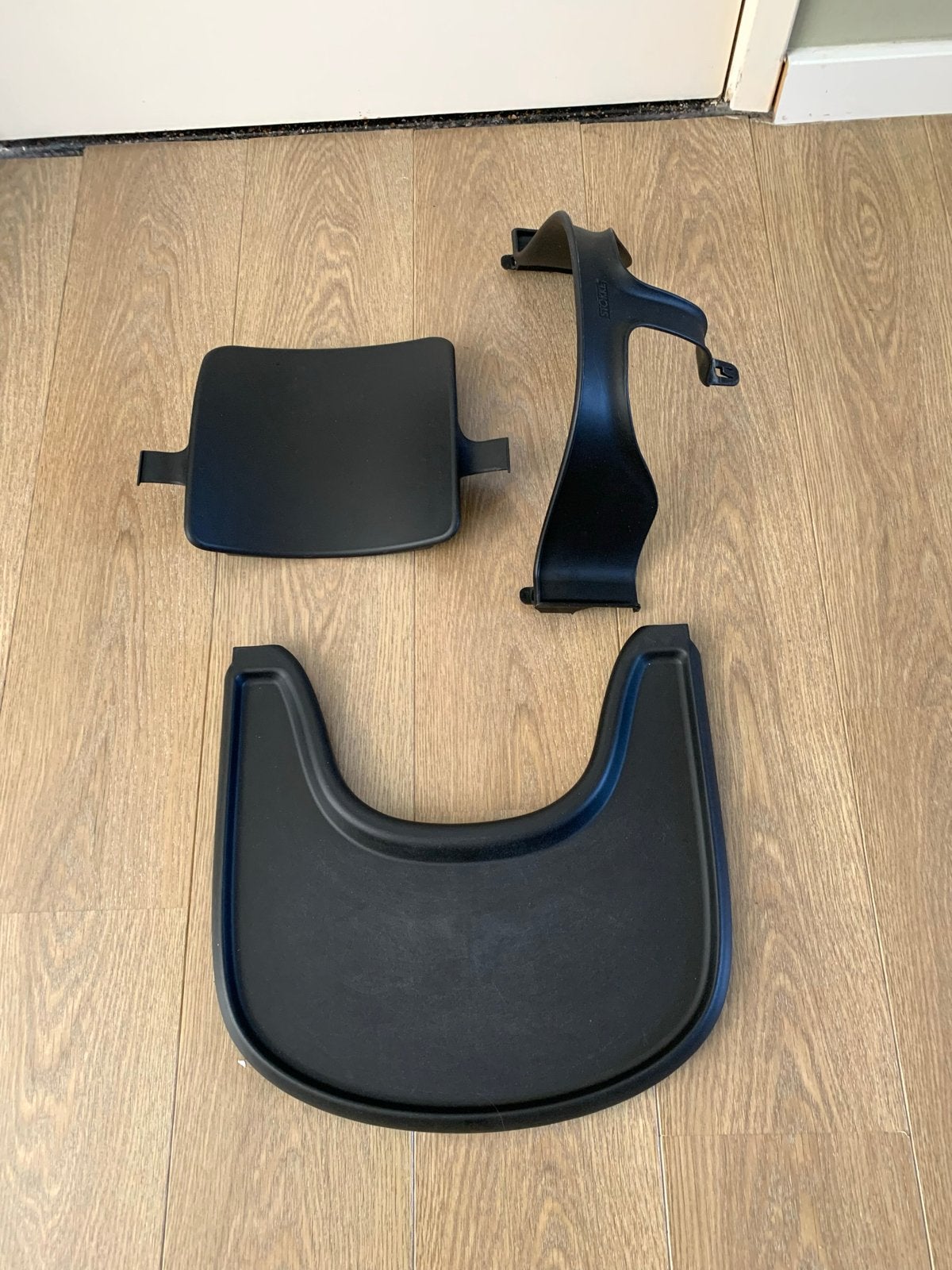 Stokke Tripp Trapp Baby Set met Tray zwart, Ophalen of Verzenden, Zo goed als nieuw, Meegroeistoel, Afneembaar eetblad