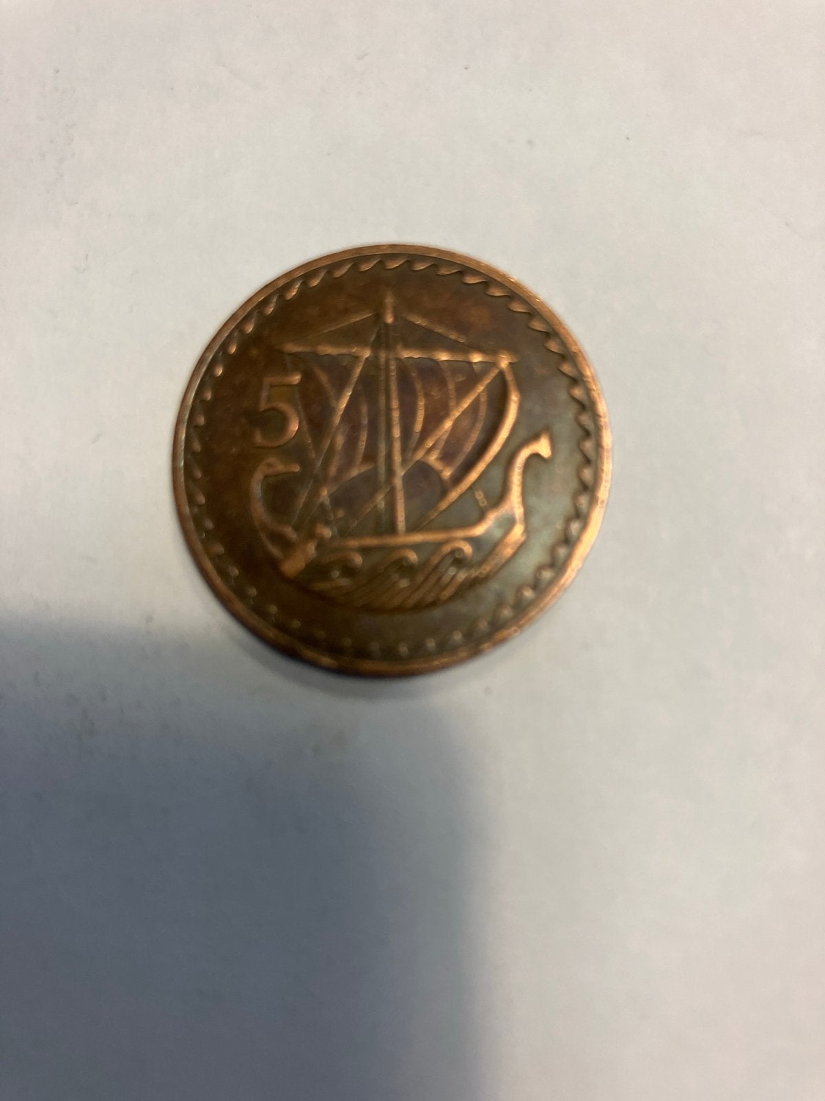 Cypriotische 5 Mil munt uit 1963 - Schip en Duif, Verzenden, Midden-Oosten, Losse munt