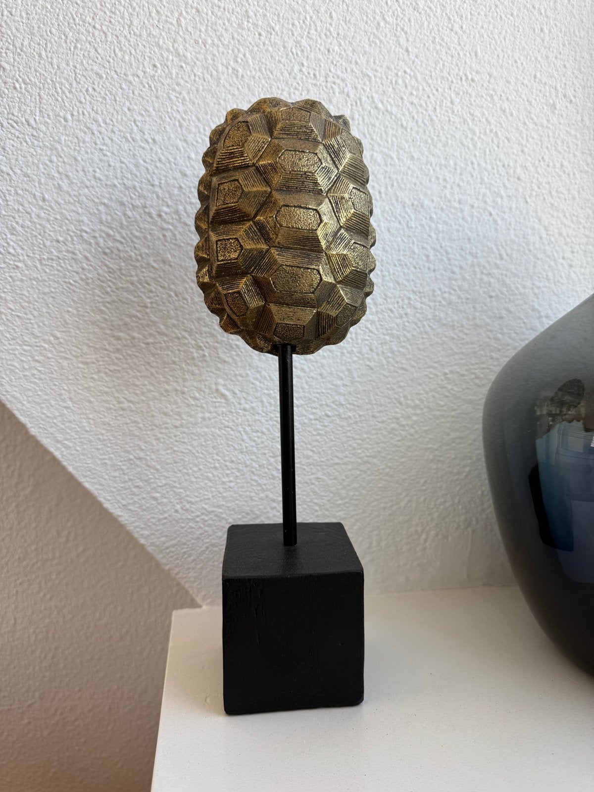 Decoratief Schildpad Ornament - Zwart Goud, Ophalen of Verzenden, Zo goed als nieuw, Zwart