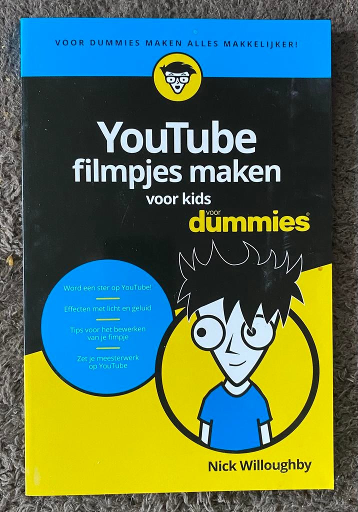 Boek - YouTube Filmpjes Maken Voor Kids (Voor Dummies), Boeken, Overige Boeken, Ophalen of Verzenden, Zo goed als nieuw