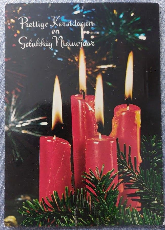 Ansichtkaart: kerstkaarsen - 1959 [5647]  [VeAnAn], Ophalen of Verzenden, 1940 tot 1960, Gelopen, Feest(dag)