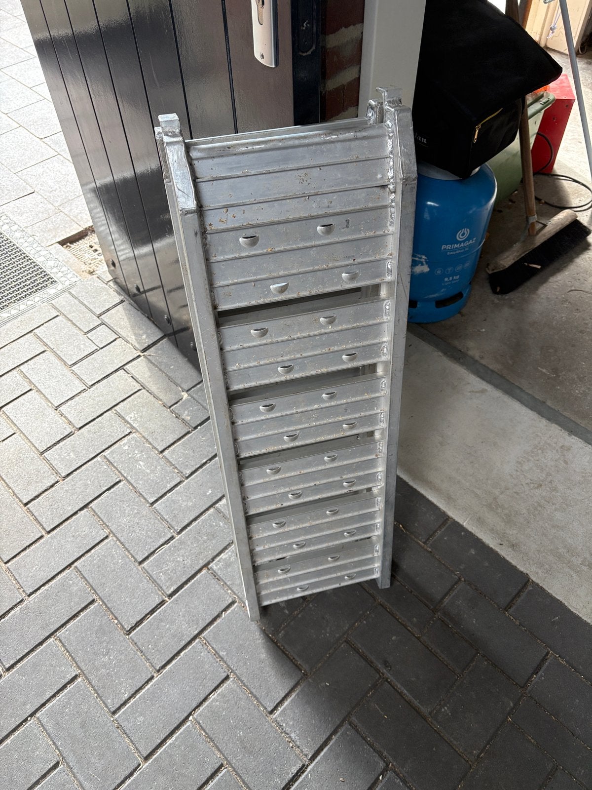 Opvouwbare aluminium oprijplaat 200 kg, Verzenden, Gebruikt