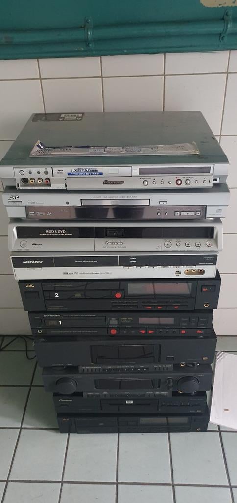 Partij diverse audio en DVD-spelers, Ophalen, Gebruikt, VHS-speler of -recorder