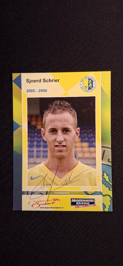 Spelerskaart met handtekening; Sjoerd Schrier # RKC, Ophalen of Verzenden, Nieuw, Overige binnenlandse clubs, Spelerskaart