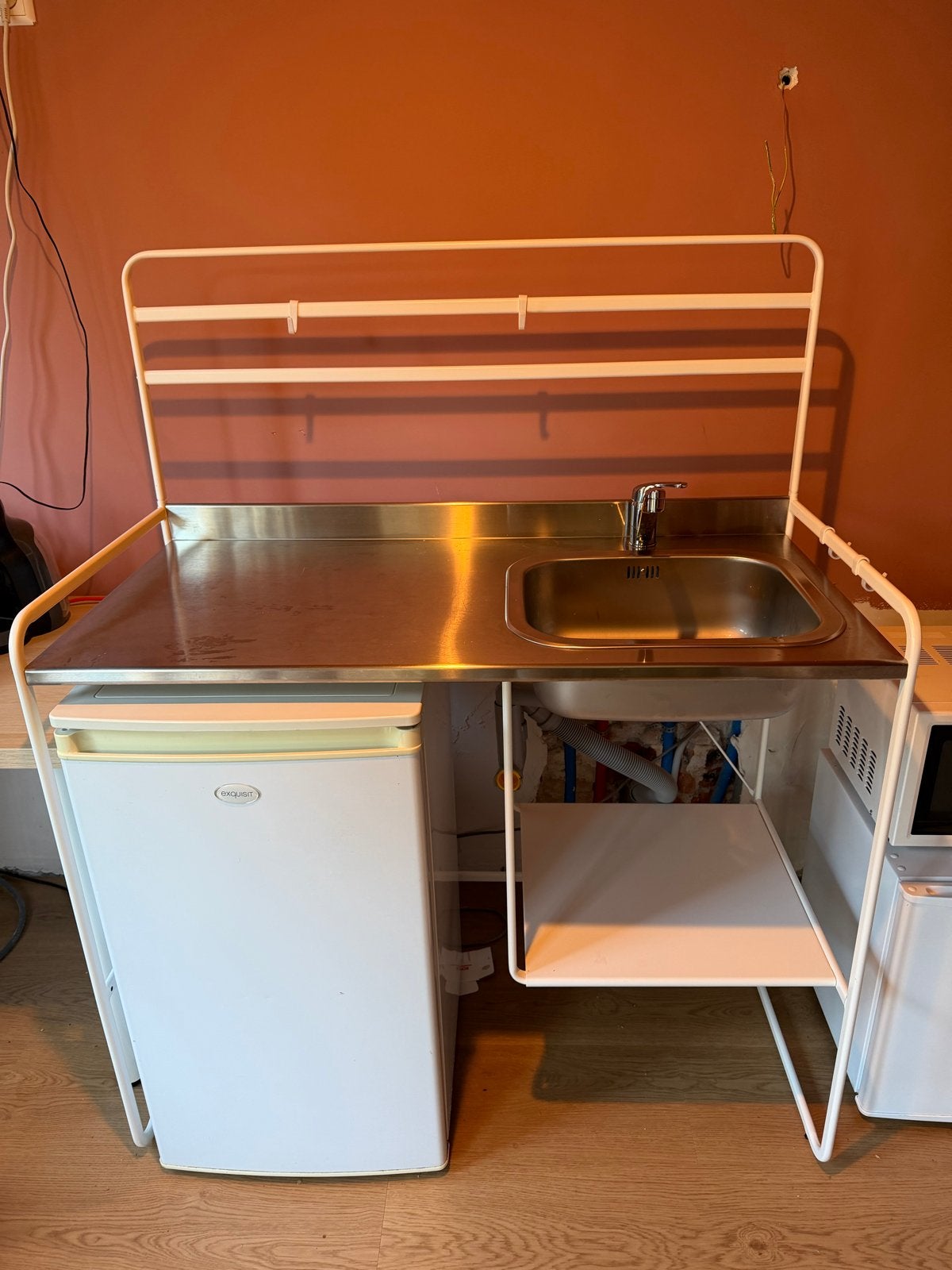 IKEA Sunnersta kitchenette met Lillviken sifon, Ophalen, Gebruikt, 100 tot 150 cm, 100 tot 150 cm