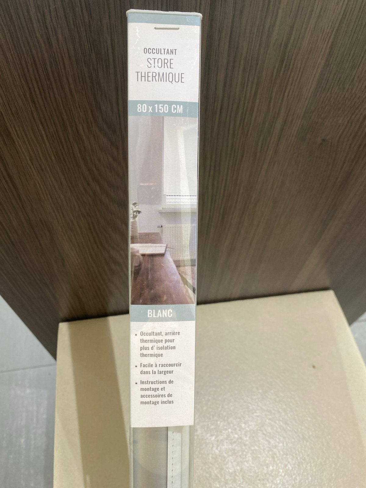 Coulisse verduisterend thermo rolgordijn 80x150 cm, Ophalen, Inclusief montageonderdelen, Coulisse, Wit