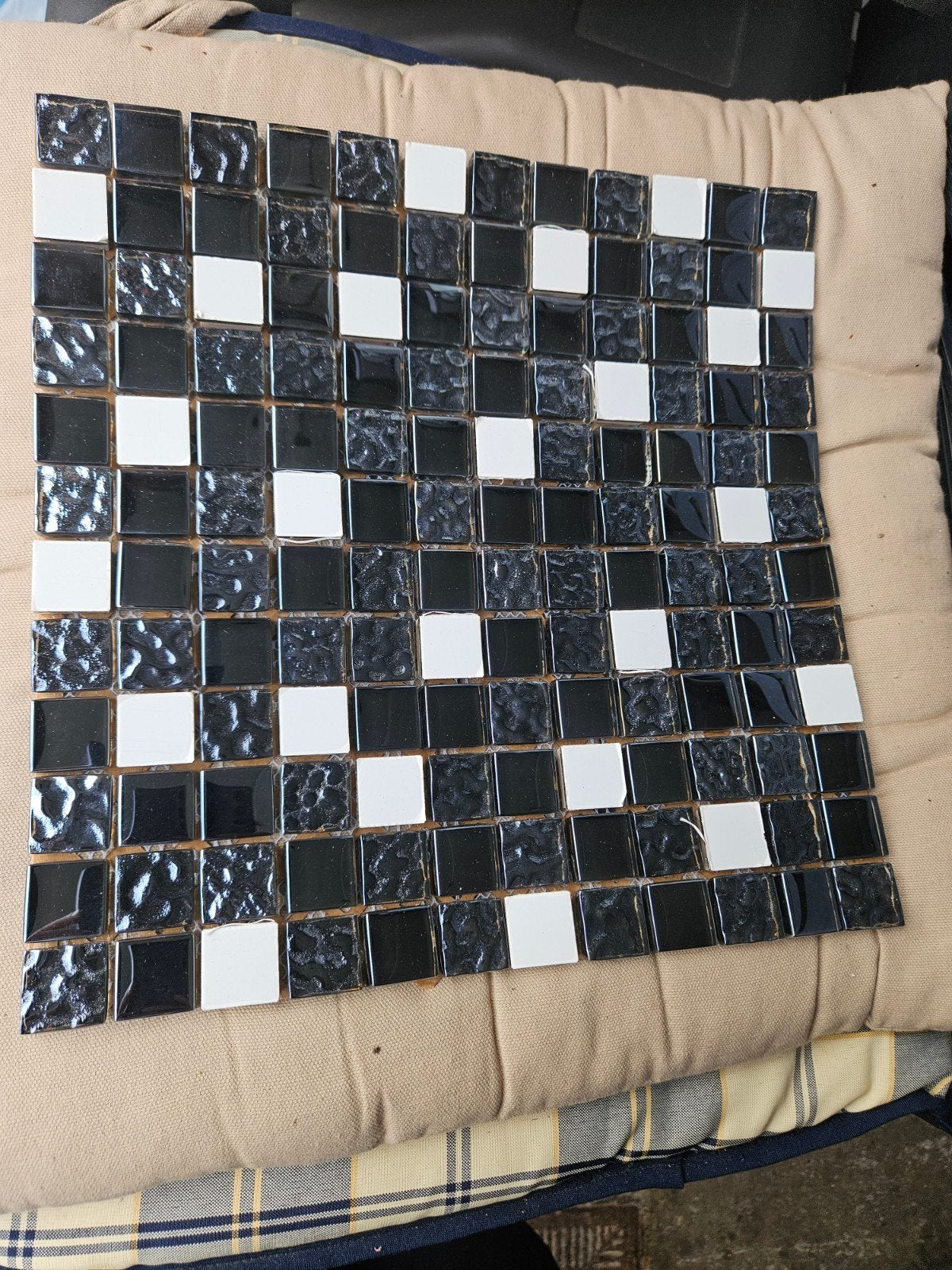 Zwart-witte mozaïektegels - Nieuwstaat, Nieuw, Ophalen of Verzenden, 20 tot 40 cm, Minder dan 5 m²
