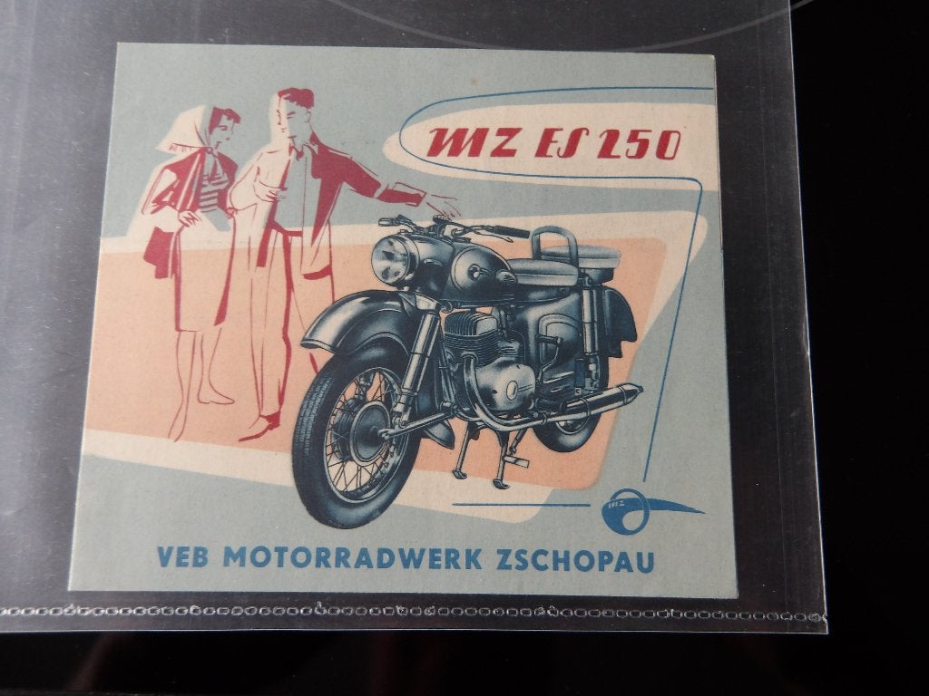 Zeldzame brochure MZ ES 250 motor met 2 uitlaten, Ophalen of Verzenden, Overige merken