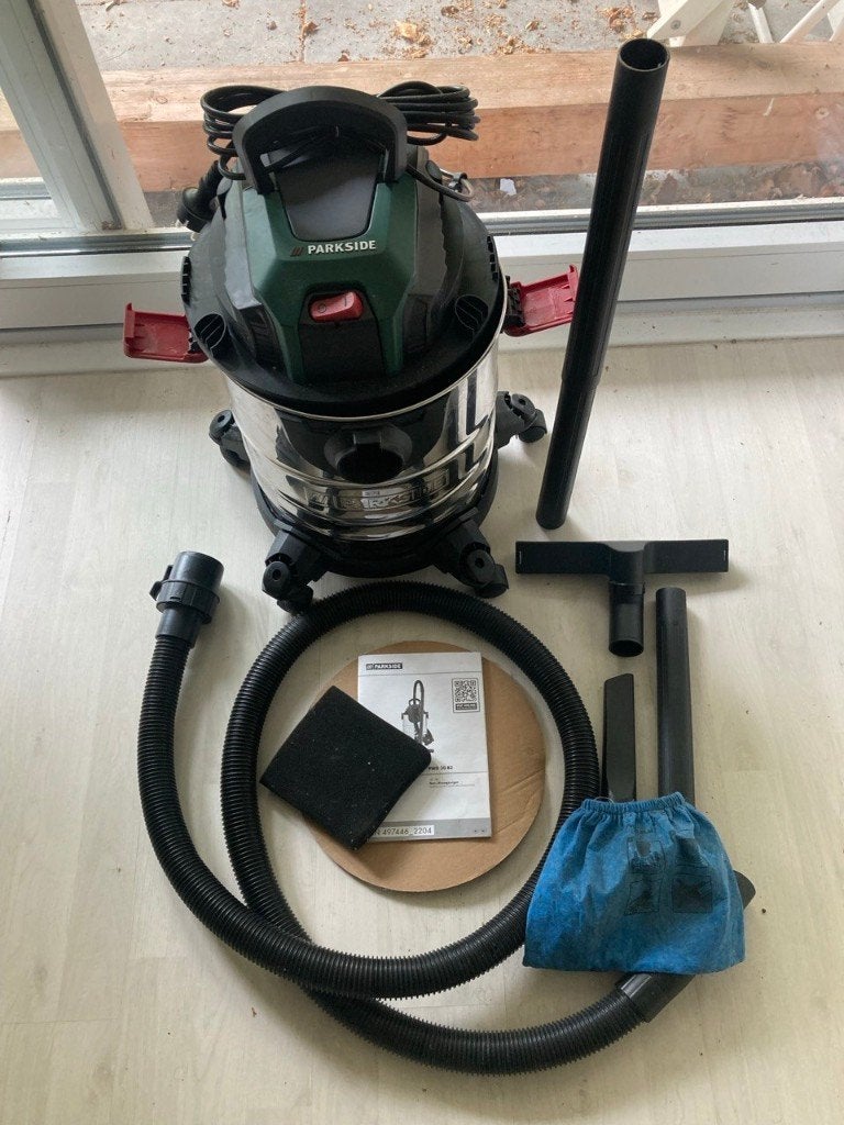 Parkside 1300 W Nat- en Droogzuiger - Zo goed als nieuw, Witgoed en Apparatuur, Stofzuigers, Ophalen, Overige typen, Zo goed als nieuw