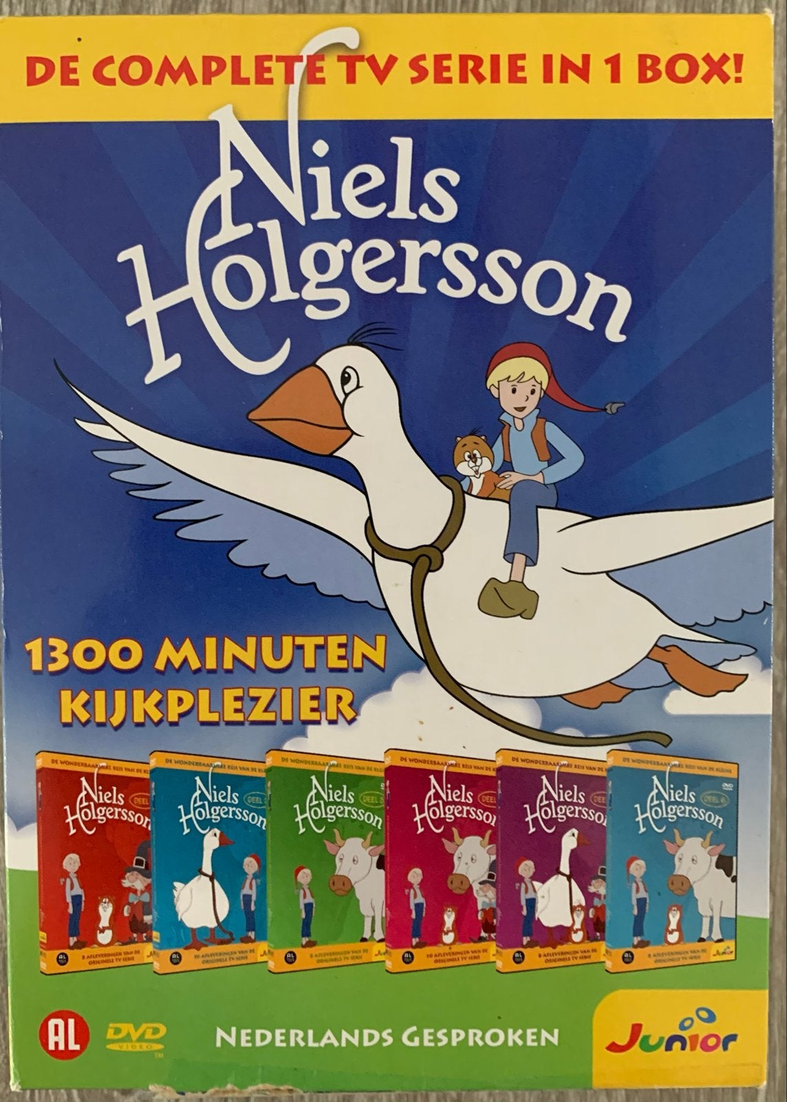 Niels Holgersson Complete Box - Alle 52 Afleveringen!!!!, Cd's en Dvd's, Gebruikt, Animatie, Inclusief doosje, Alle leeftijden