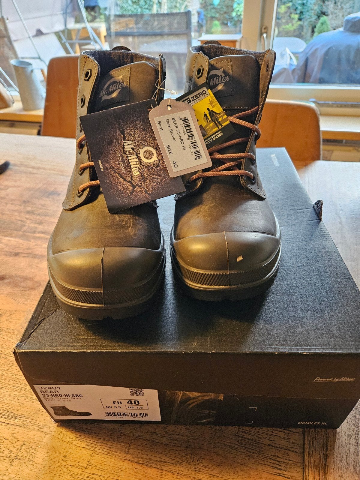 Mr. Miles Bear S3-HRO-HI-SRC Donkerbruine Boots Maat 40, Ophalen of Verzenden