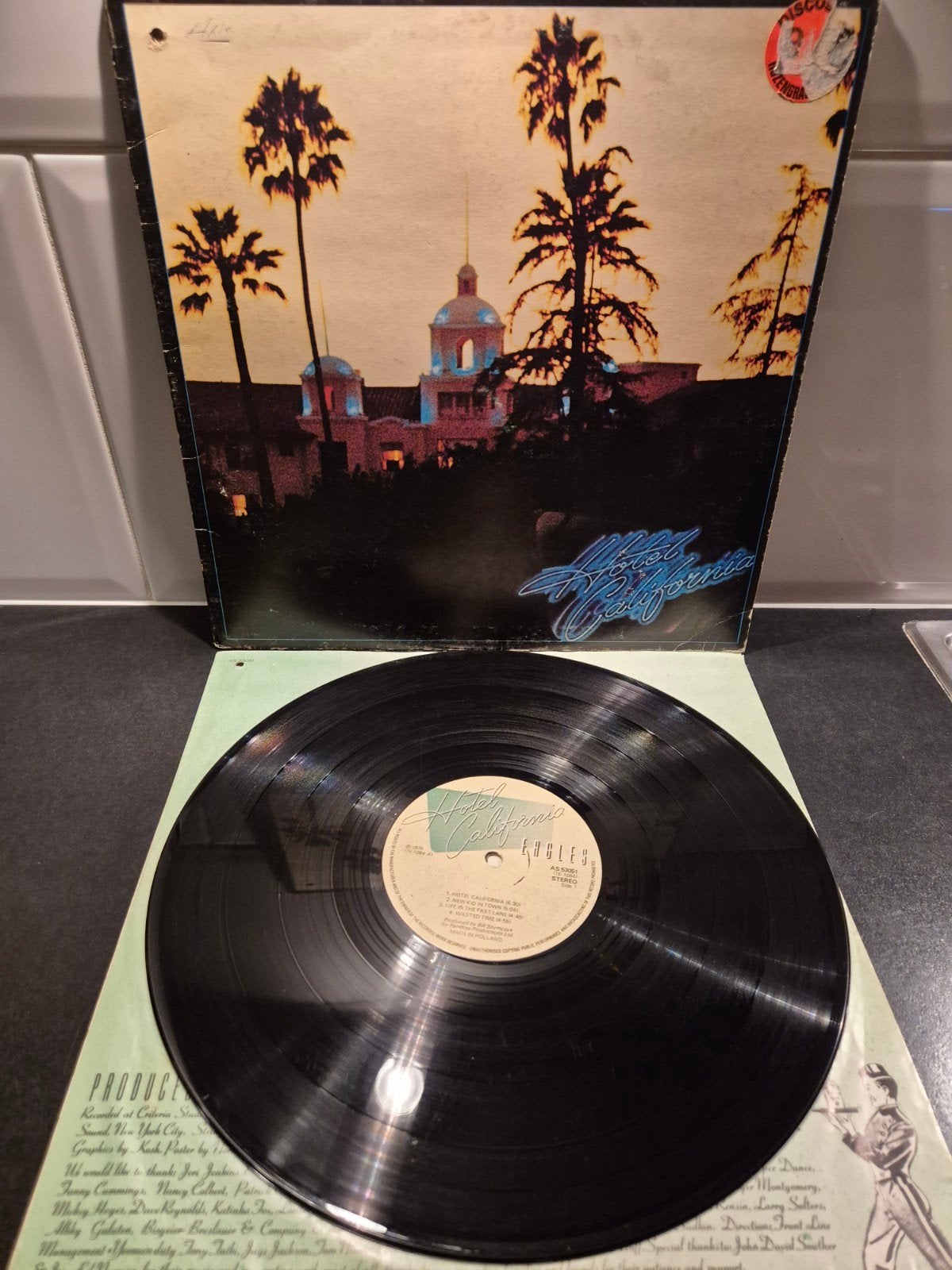 Eagles - Hotel California LP (1976), Cd's en Dvd's, LP, Gebruikt, Originele persing, Ophalen of Verzenden