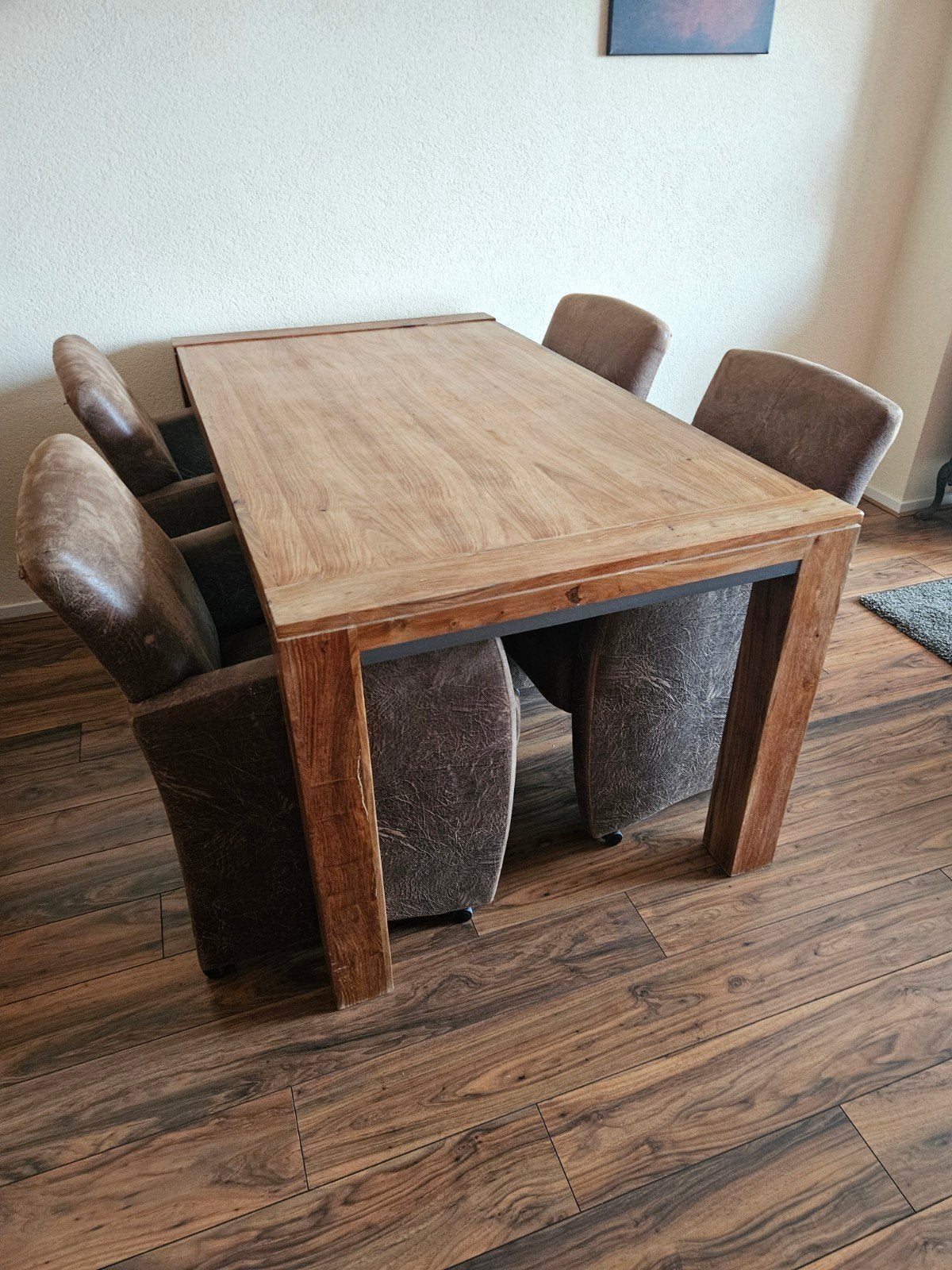 4 Henders & Hazel eetkamerstoelen met evt. tafel, Ophalen, Modern, Comfortabel, Gebruikt, Bruin