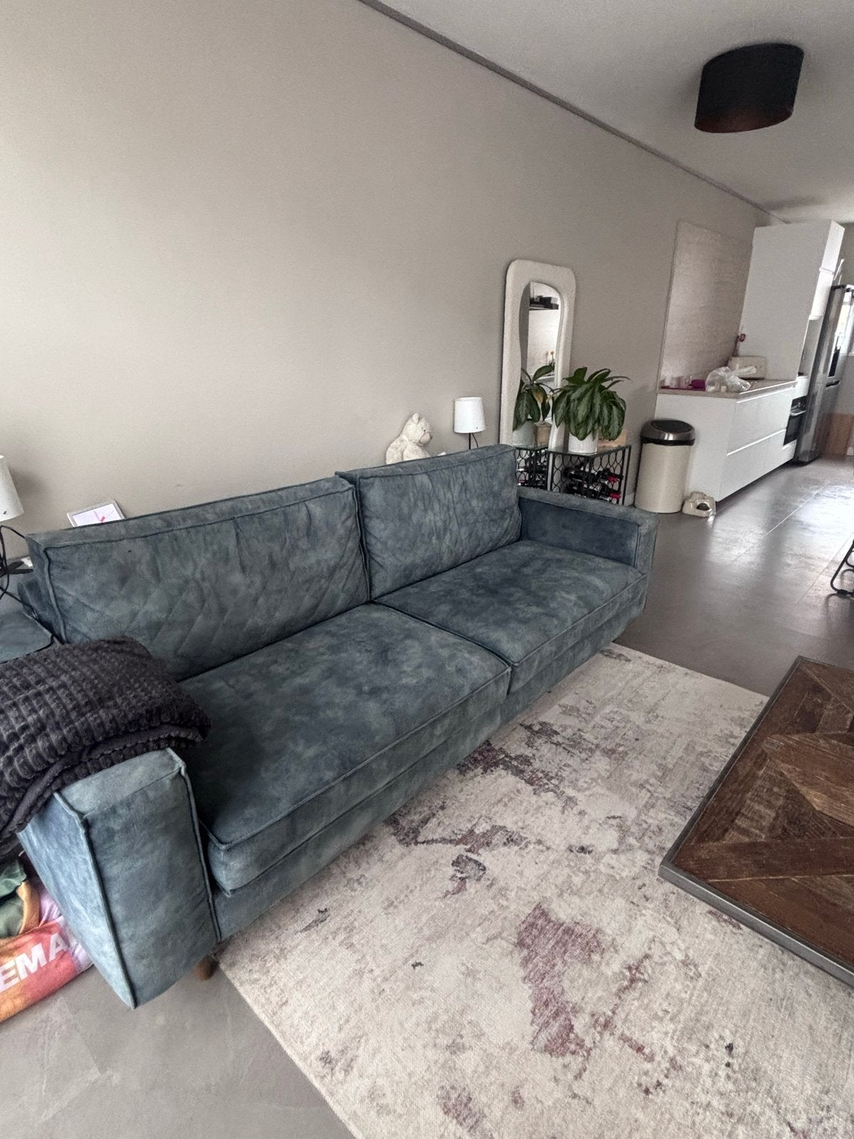 Riviera Maison bank - 235x110x80 cm, Ophalen, Gebruikt, 100 tot 125 cm, Driepersoons