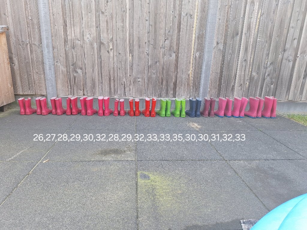 Regenlaarzen veel verschillende maten, Kinderen en Baby's, Kinderkleding | Schoenen en Sokken, Gebruikt, Jongen of Meisje, Ophalen of Verzenden