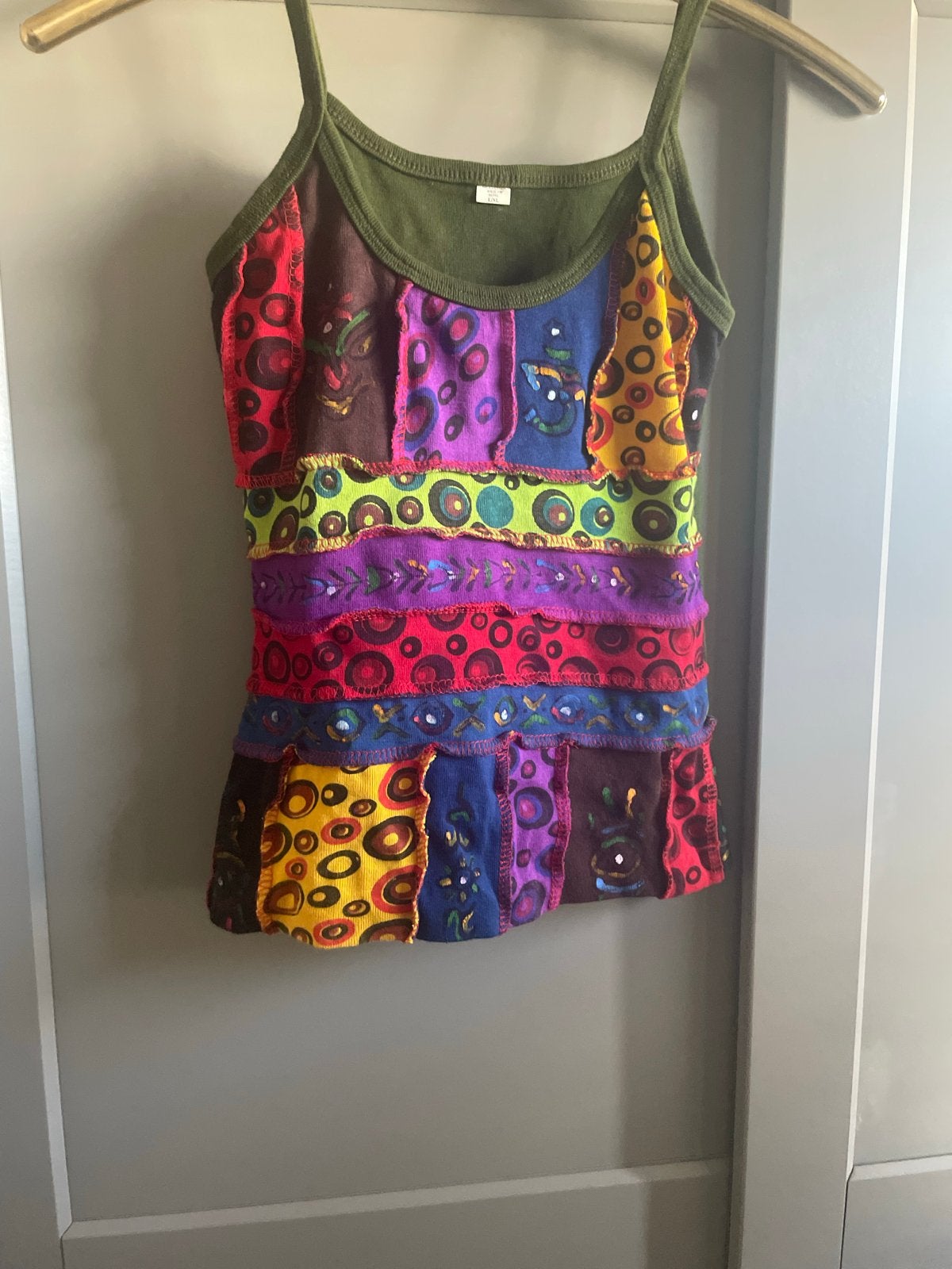 Handgemaakt Patchwork Topje - Maat S, Kleding | Dames, Meerkleurig, Ophalen of Verzenden, Gedragen, Maat 36 (S)