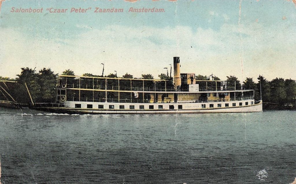 703-387-007 Salonboot Czaar Peter Zaandam Amsterdam, Verzenden, Voor 1920, Noord-Holland