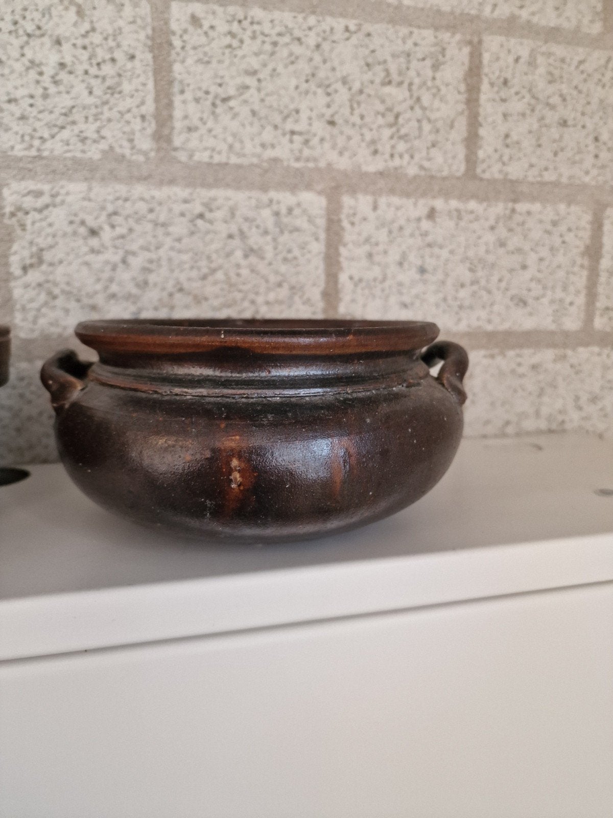 Oude Steengoed - cactus bloempot, Rond, Ophalen of Verzenden, Aardewerk, Minder dan 40 cm