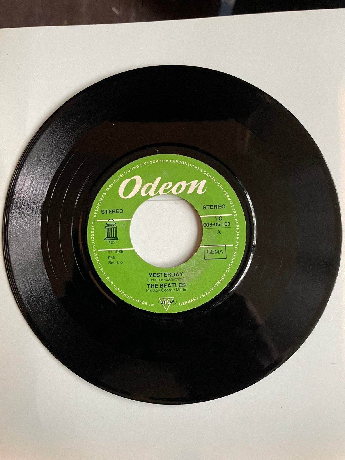 The Beatles - Yesterday / I Should Have Known Better Single, Originele persing, Ophalen of Verzenden, Gebruikt, Pop