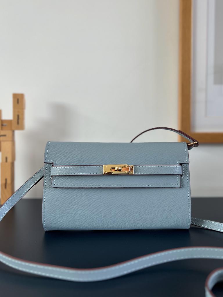 💫 Hermes Kelly To Go Wallet Crossbody, Ophalen of Verzenden, Nieuw, Blauw, Handtas
