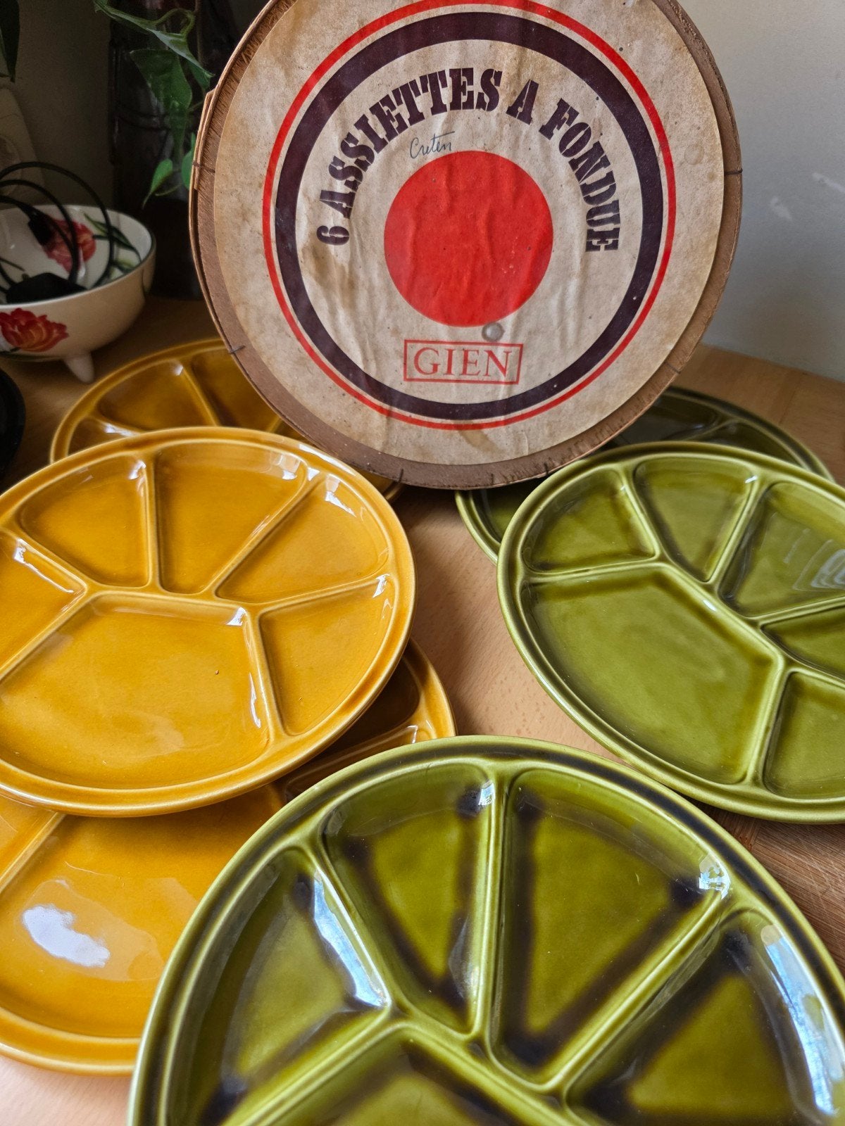 Gien Franse vintage borden, Ophalen of Verzenden, Overige stijlen, Bord(en)