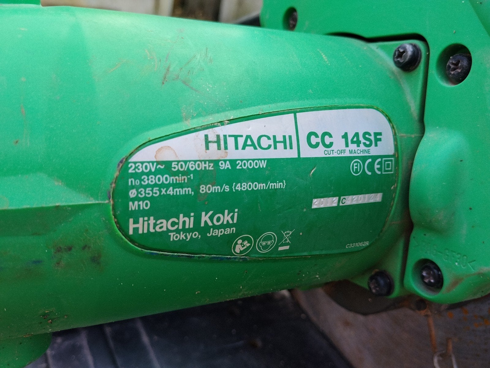 Hitachi CC 14SF Afkortzaag - 2000W, Ophalen, Gebruikt, 70 mm of meer, Afkortzaag