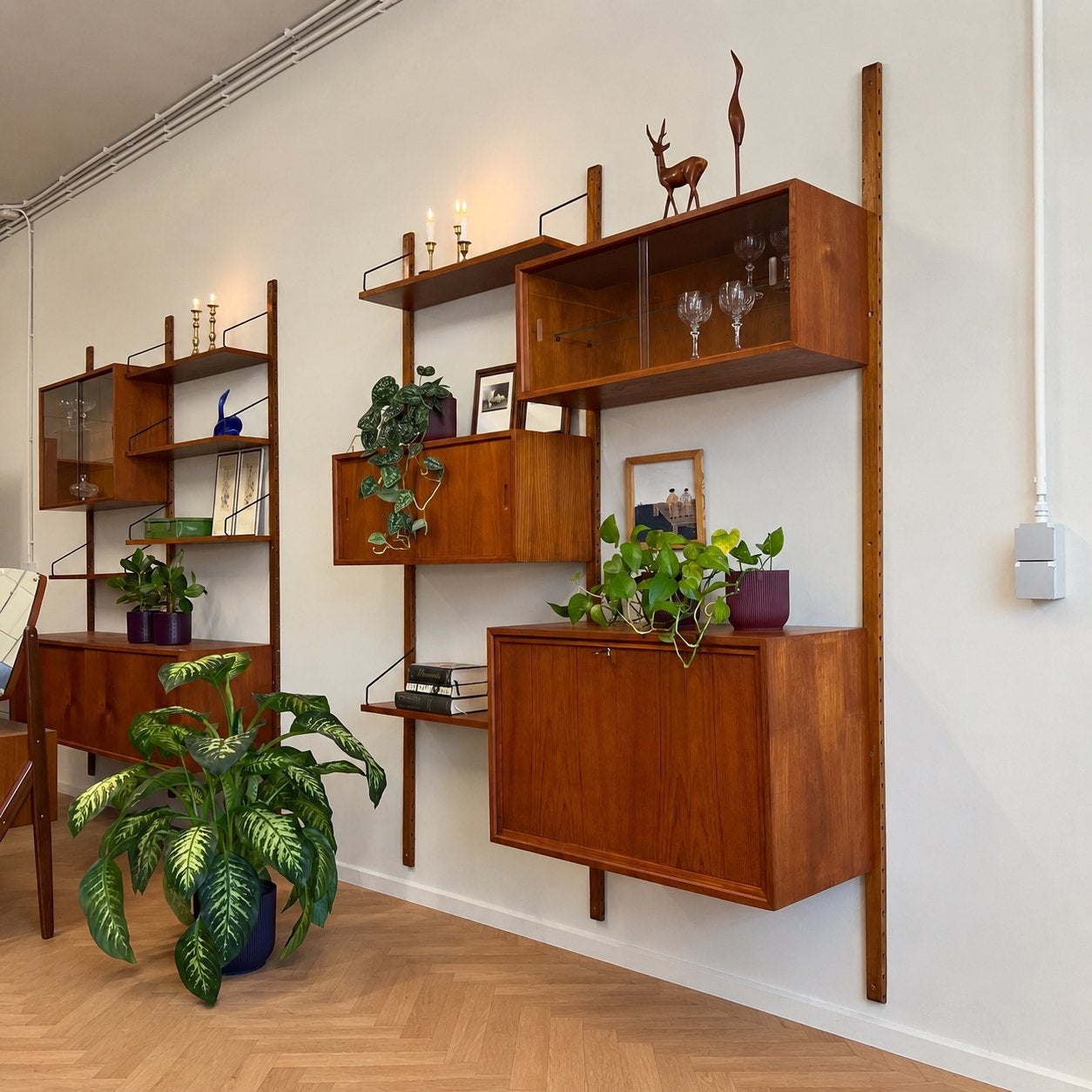 - Vintage wandmeubel •Poul Cadovius• 3/3 -, Huis en Inrichting, Kasten | Wandmeubels, Gebruikt, 200 cm of meer, ., 150 tot 200 cm
