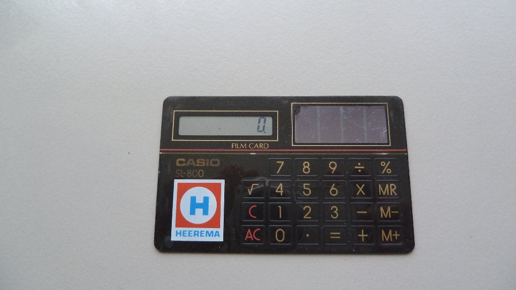 Heerema vintage Casio Film Card Calculator SL-800, Verzamelen, Ophalen of Verzenden