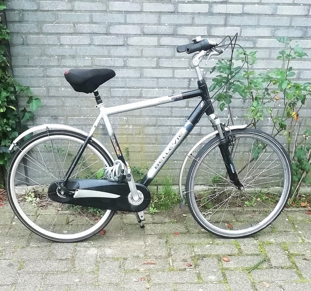 Herenfiets 28 inch met versnellingen., Gebruikt, Versnellingen, 61 tot 65 cm, Ophalen