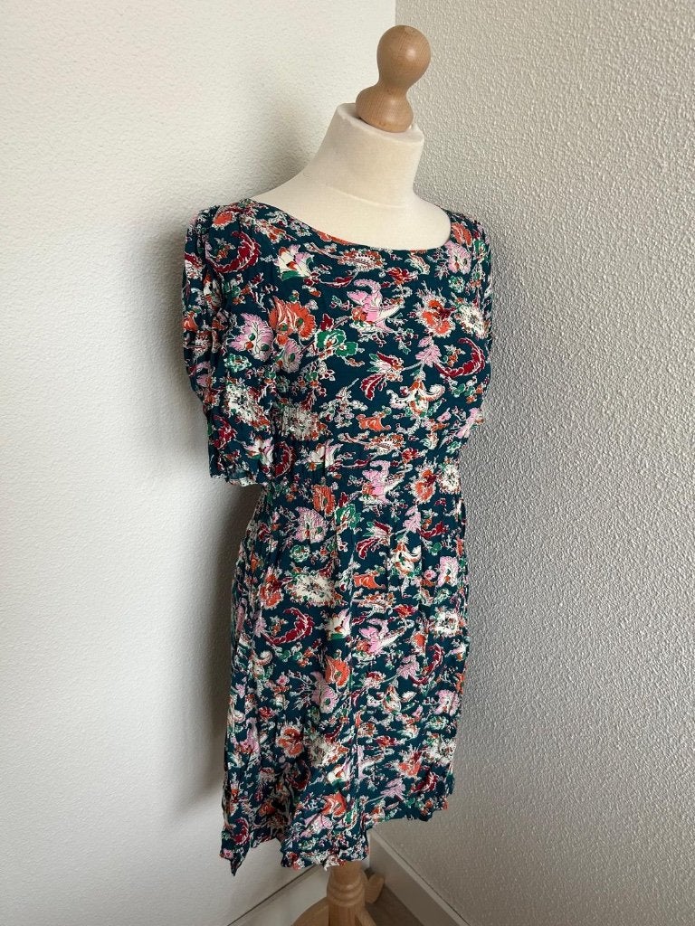 King Louie maat L zomers viscose jurkje 490, Kleding | Dames, Maat 38/40 (M), Ophalen of Verzenden, Zo goed als nieuw, Knielengte