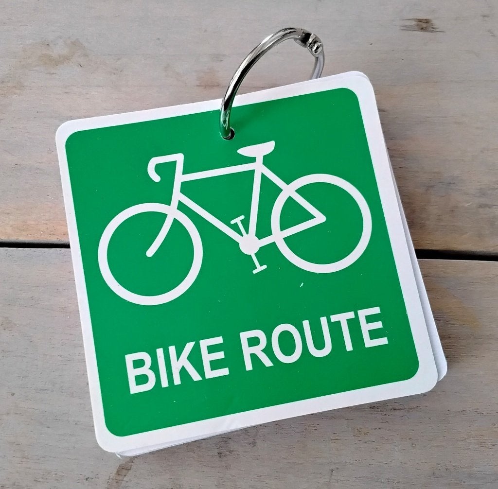 Sleutelhanger notitieboekje fiets - bike route - nieuw, Ophalen of Verzenden, Nieuw