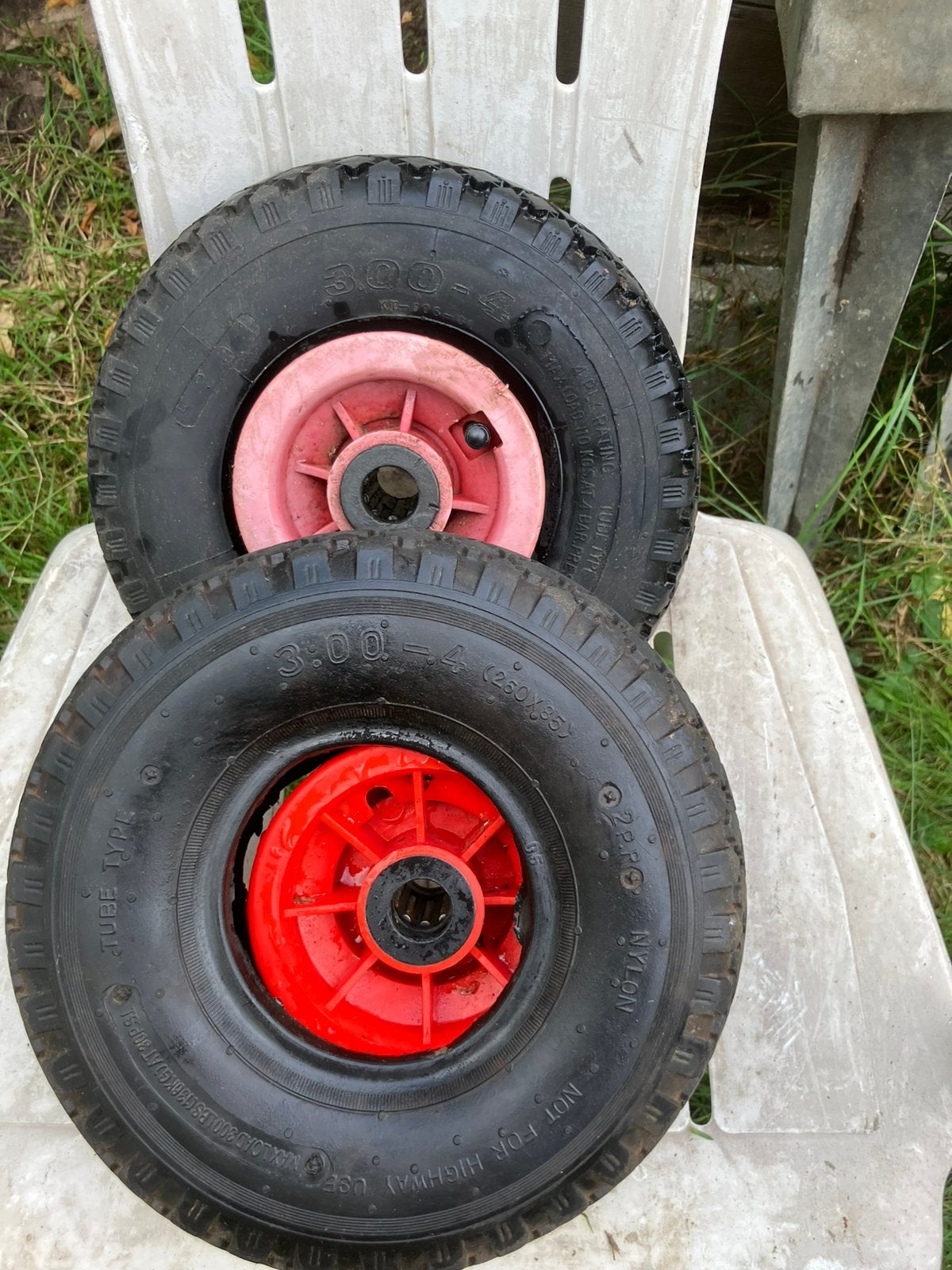 Wieltjes., Doe-het-zelf en Verbouw, Transportwagens, 60 tot 80 liter, Ophalen of Verzenden, Zo goed als nieuw, Steekwagen