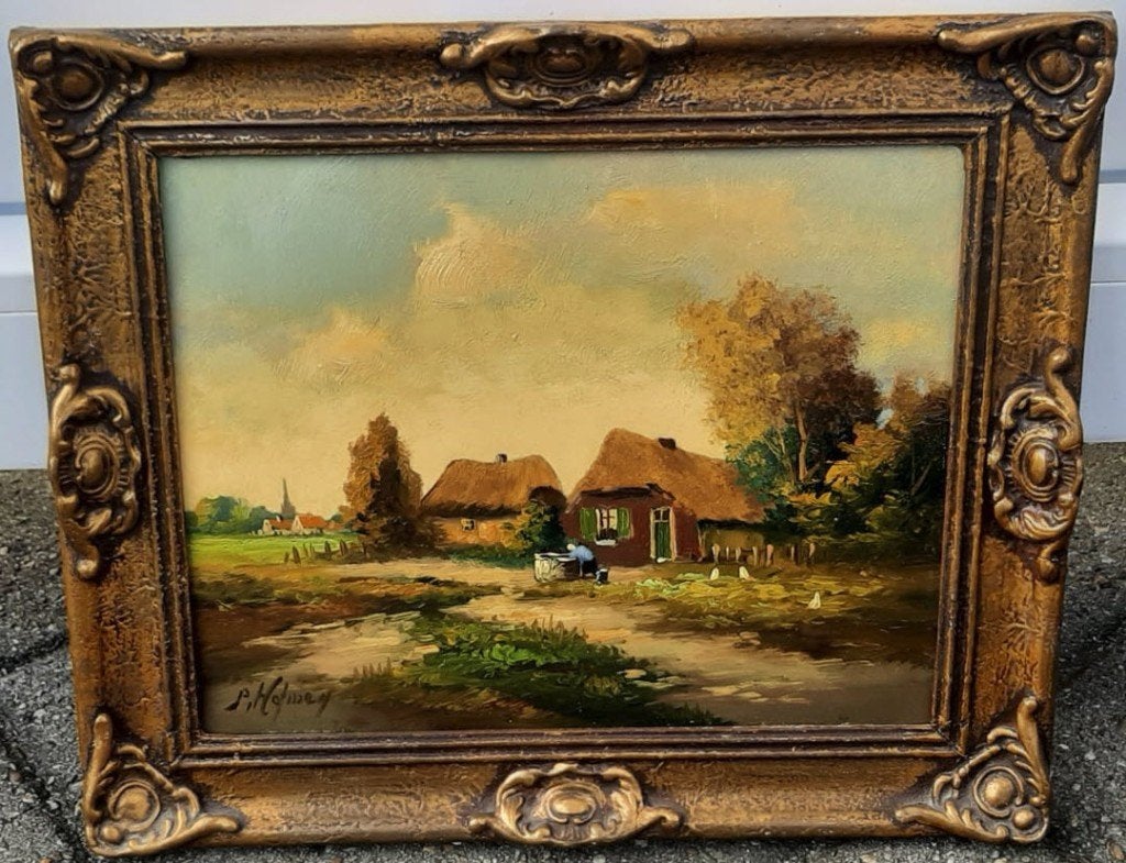 Boerderij met waterput van P. Hofman, Antiek en Kunst, Ophalen