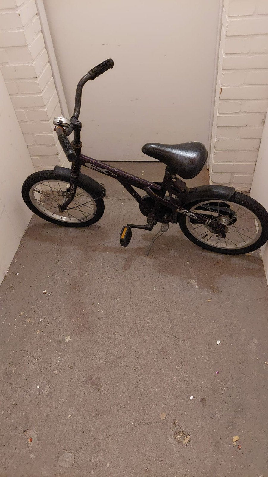 kinder fiets, Ophalen