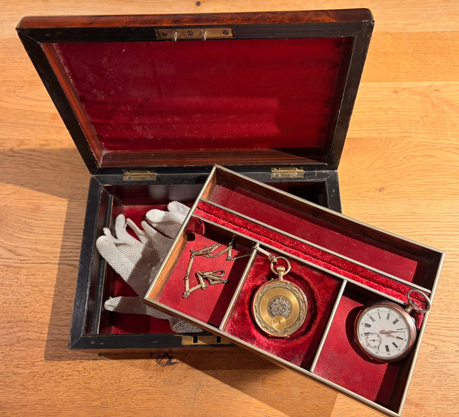 2 antieke zakhorloges goud 14k en 0,800 zilver, Verzenden, Goud