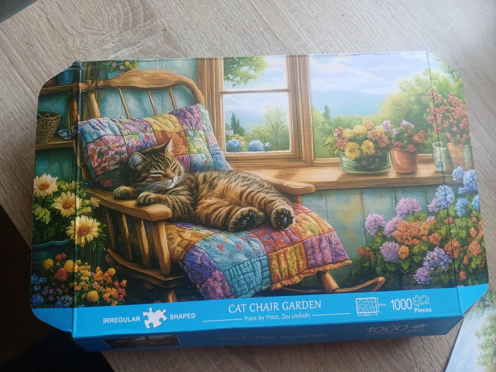 jigsaw cat in chair puzzel 1000 stukjes, Ophalen of Verzenden, 500 t/m 1500 stukjes, Nieuw