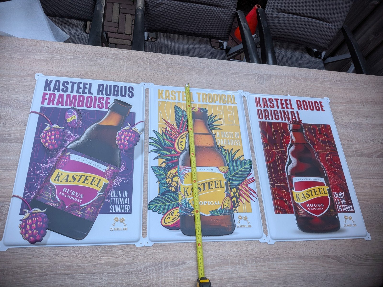 Kasteel Bier Reclameborden - Rubus, Tropical, Rouge, Ophalen of Verzenden, Zo goed als nieuw