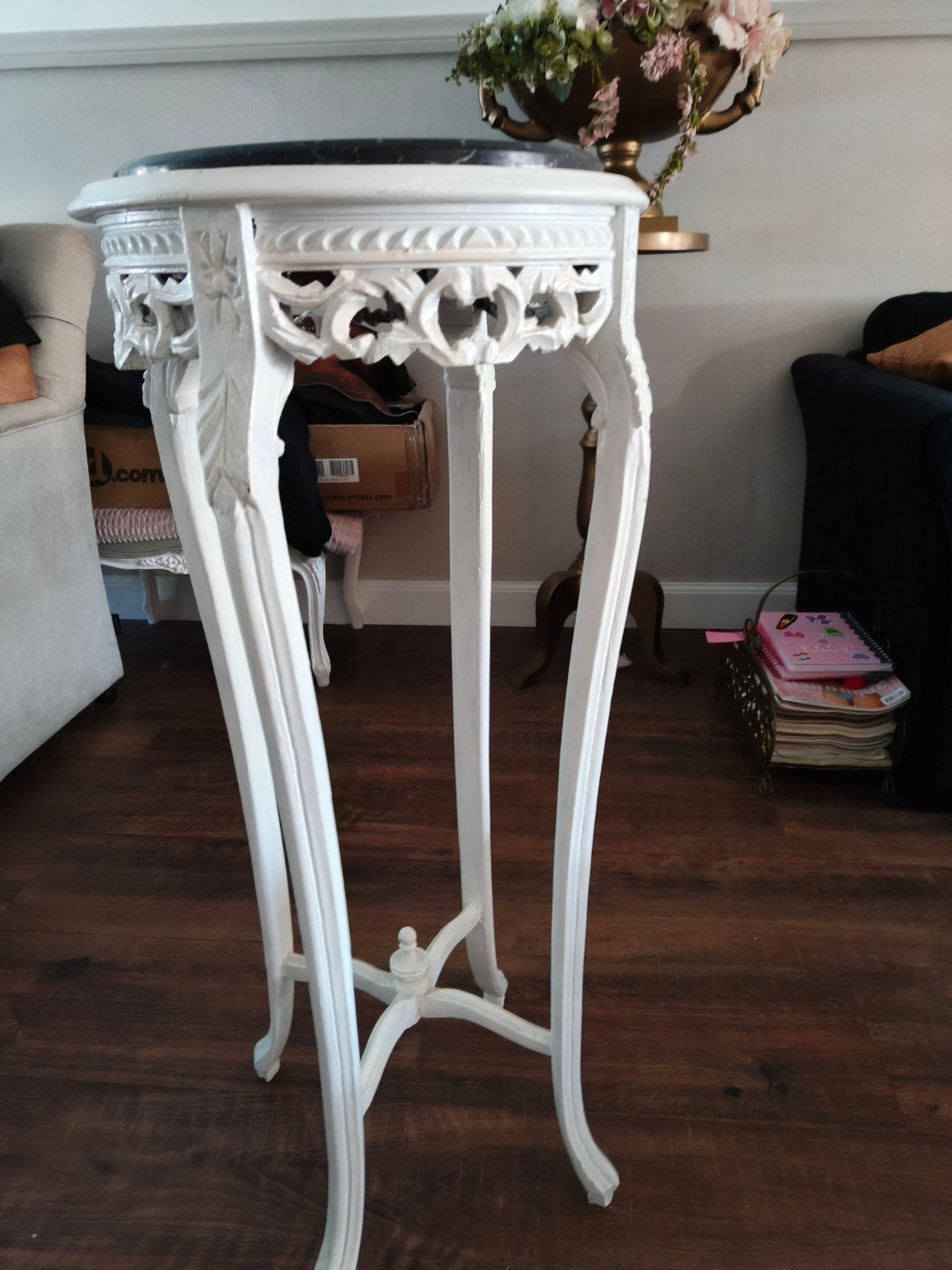 mooie hoge brocante planten tafel, Ophalen of Verzenden