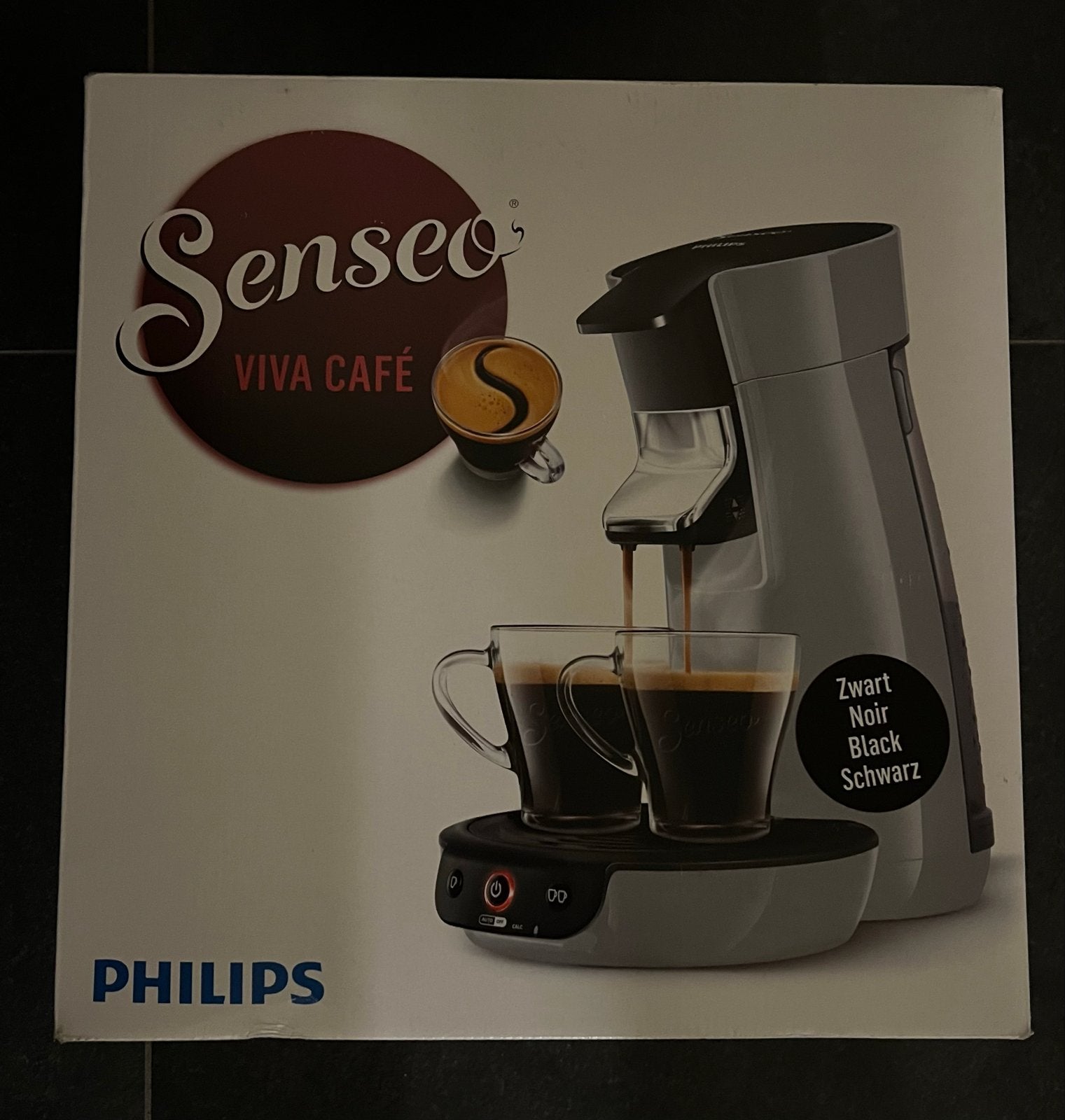 Philips Senseo Viva Café Zwart - Koffiepadapparaat, Witgoed en Apparatuur, Ophalen, Koffiepads en cups, Koffiemachine, Zo goed als nieuw